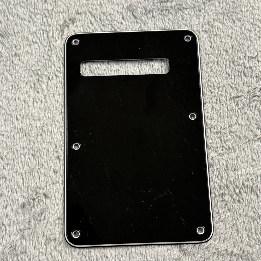 Black‎ 3-Ply Electric Guitar Tremolo Back Plate 6-Hole Stratocaster Style Cavity